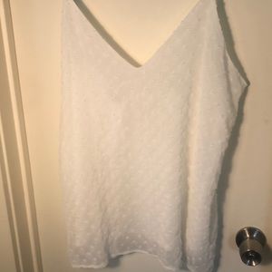 White blouse with adjustable straps